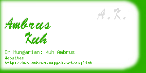 ambrus kuh business card